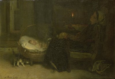 Erschöpft (Mutter wacht) von Jacob Maris