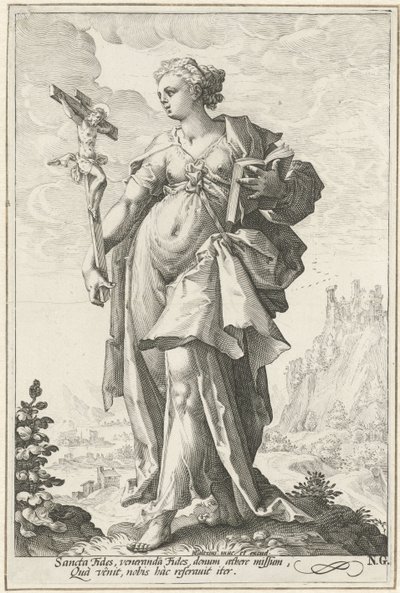 Glaube (Fides) von Jacob Matham (attributed to)