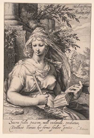 Glaube, aus Die sieben Tugenden von Jacob Matham