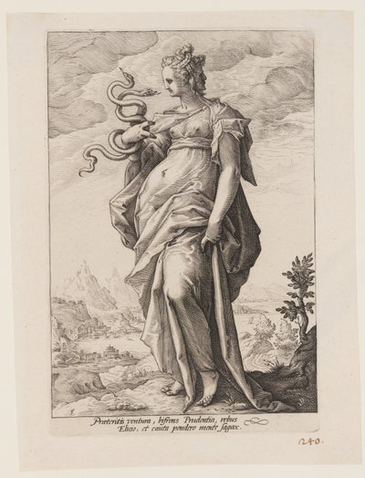 Klugheit, aus Die Tugenden von Jacob Matham