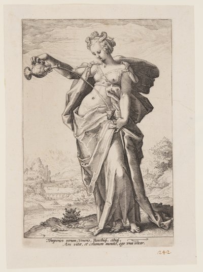 Mäßigkeit, aus Die Tugenden von Jacob Matham