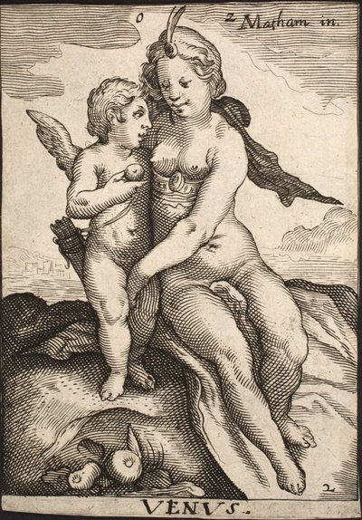 Venus und Amor von Jacob Matham