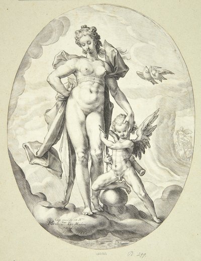 Venus und Amor von Jacob Matham