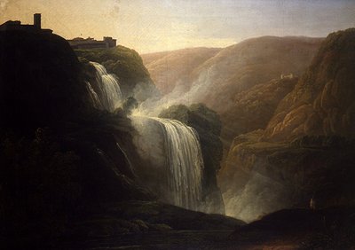 Wasserfall in Tivoli (Öl auf Leinwand) von Jacob More
