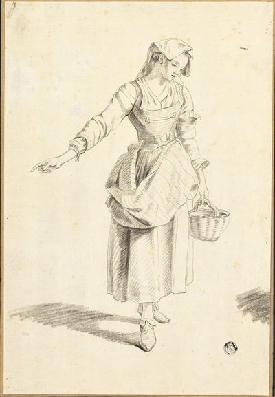Italienisches Bauernmädchen von Jacob Philipp Hackert