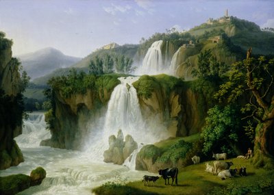 Der Wasserfall von Tivoli, 1785 von Jacob Philippe Hackert