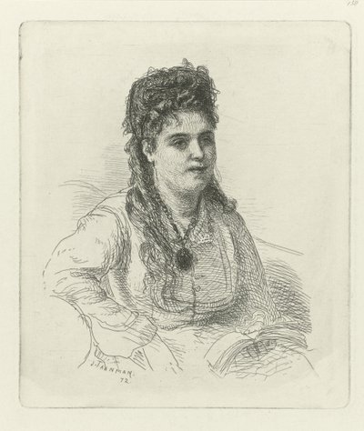 Junge Frau mit Medaillon von Jacob Taanman