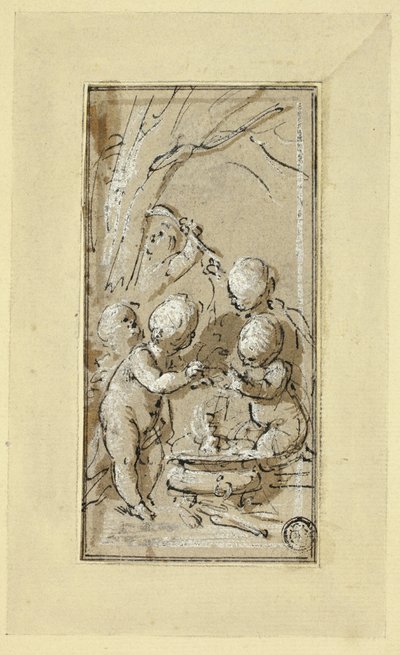 Allegorie des Winters von Jacob de Wit