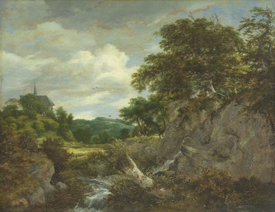Die Kirche auf dem Hügel von Jacob van Ruisdael