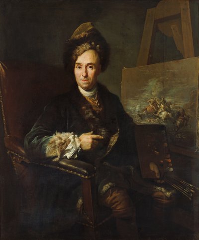 Der Schlachtenmaler Ignace-Jacques Parrocel von Jacob van Schuppen