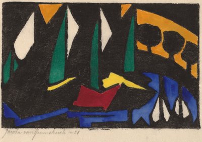 Boot und Bäume, 1914 von Jacoba van Heemskerck van Beest