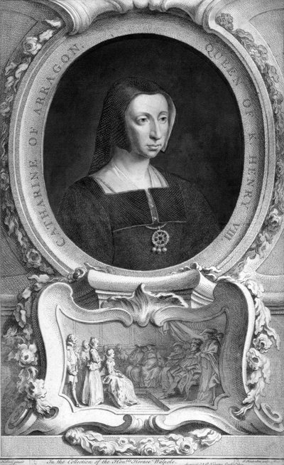 Katharina von Aragon 1485-1536, 1744 von Jacobus Houbraken