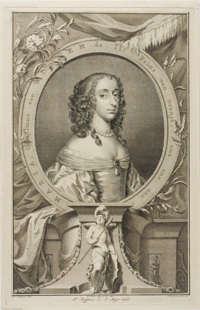 Maria, Ehefrau von Wilhelm II. von Oranien von Jacobus Houbraken