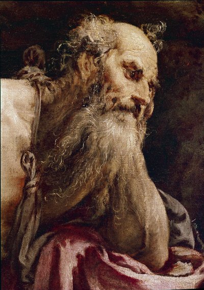 Heiliger Hieronymus in Meditation von Jacopo Bassano