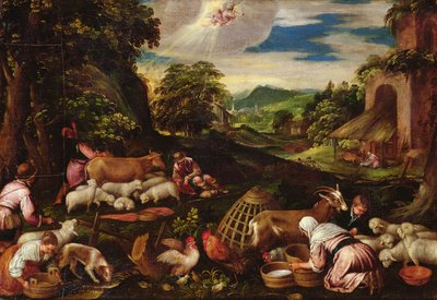 Die Verkündigung an die Hirten von Jacopo Bassano