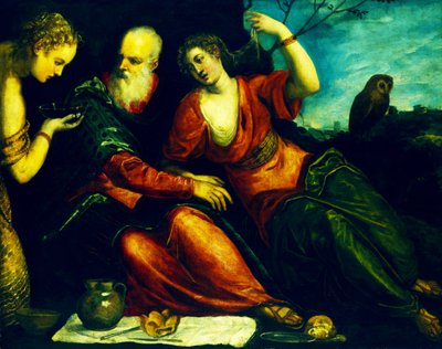 Lot und seine Töchter von Jacopo Robusti Tintoretto