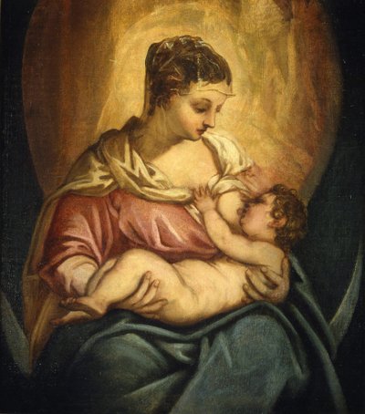 Stillende Madonna von Jacopo Robusti Tintoretto