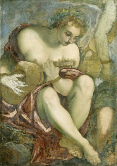 Muse mit Laute von Jacopo Tintoretto