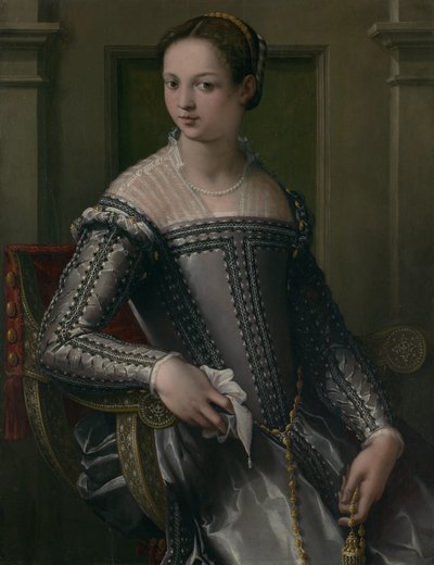 Porträt einer Frau, Mitte des 16. Jahrhunderts von Jacopo Zucchi