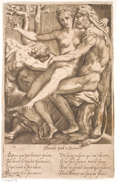 Herkules und Deianira von Jacques Androuet Ducerceau d.Æ.
