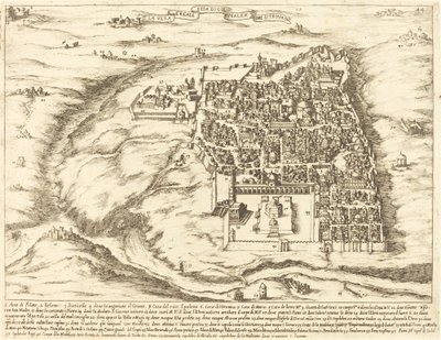 Luftaufnahme der Stadt Jerusalem von Jacques Callot
