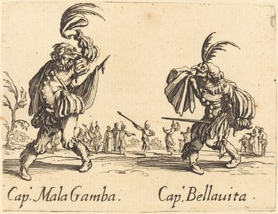 Cap. Mala Gamba und Cap. Bellavita von Jacques Callot