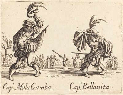 Cap. Mala Gamba und Cap. Bellavita von Jacques Callot