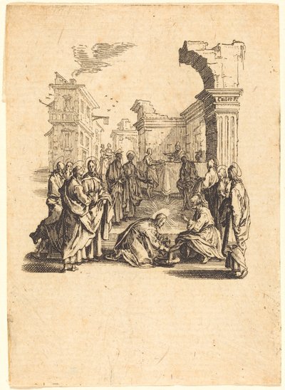Christus wäscht die Füße der Apostel von Jacques Callot