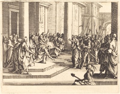 Christus und die Ehebrecherin von Jacques Callot