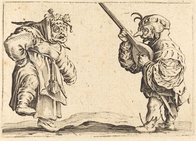 Tänzer mit Laute von Jacques Callot