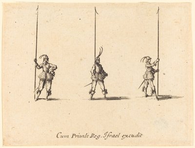 Übung mit erhobenen Piken von Jacques Callot