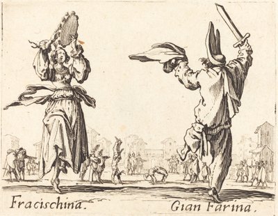 Fracischina und Gian Farina von Jacques Callot
