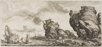 Pantalone, aus Drei italienische Komödianten von Jacques Callot