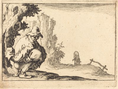 Bauer beim Stuhlgang von Jacques Callot