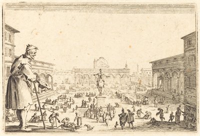 Piazza SS. Annunziata, Florenz, ca. 1622 von Jacques Callot