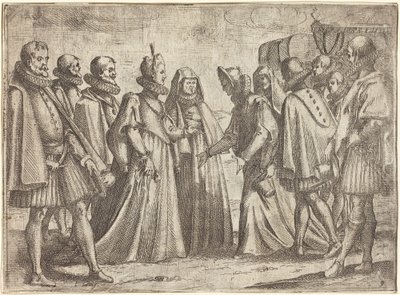 Empfang in Mantua (recto) von Jacques Callot
