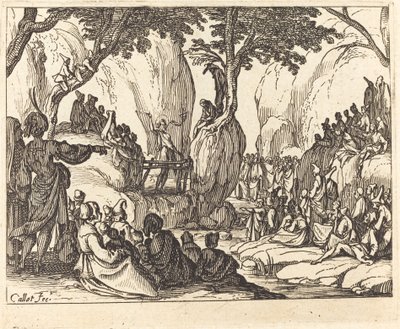 Johannes predigt in der Wüste von Jacques Callot