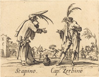 Scapino und Cap. Zerbino von Jacques Callot