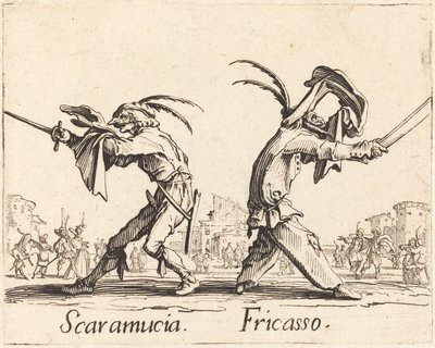 Scaramucia und Fricasso von Jacques Callot