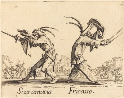 Scaramucia und Fricasso von Jacques Callot