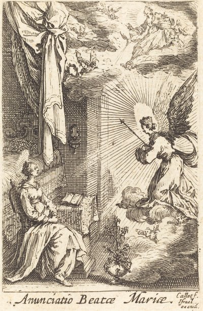 Die Verkündigung, um oder nach 1630 von Jacques Callot