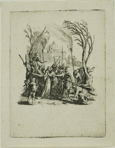 Der Verrat, aus Die Kleine Passion von Jacques Callot