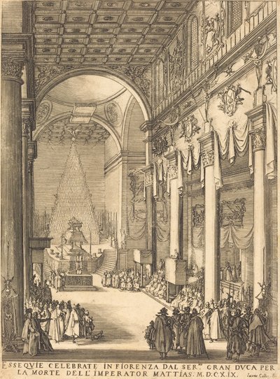 Der Katafalk des Kaisers Matthias von Jacques Callot