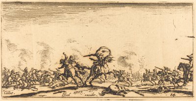 Der Kavalleriekampf mit Pistolen von Jacques Callot