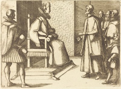 Der Gesandte der Toskana dankt der Königin von Jacques Callot