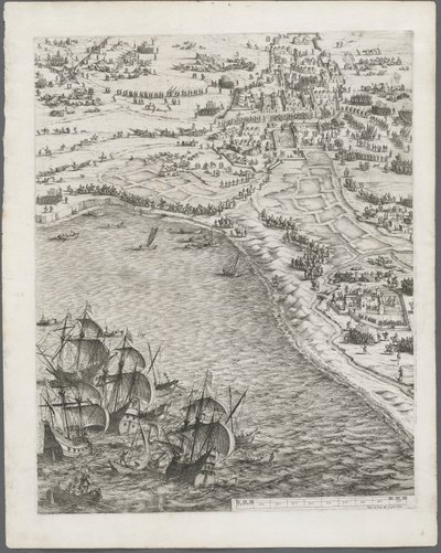 Die Belagerung von La Rochelle: Platte 12 von Jacques Callot