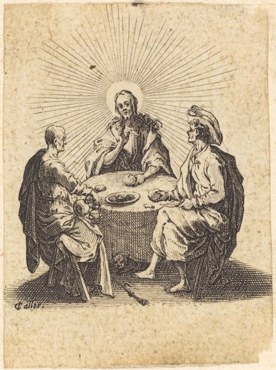 Das Abendmahl in Emmaus von Jacques Callot