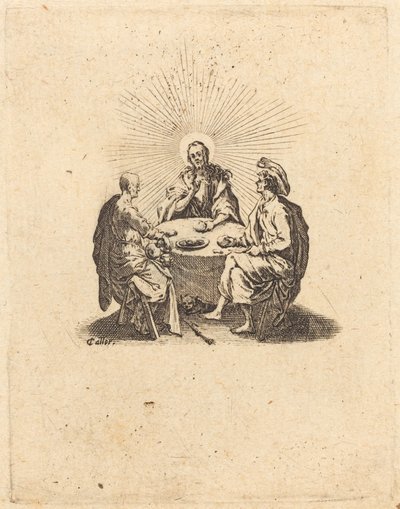 Das Abendmahl in Emmaus von Jacques Callot