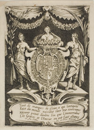 Titelseite, aus Kampf an der Barriere von Jacques Callot