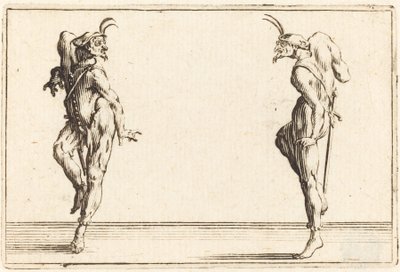 Zwei Pantalons tanzen von Jacques Callot